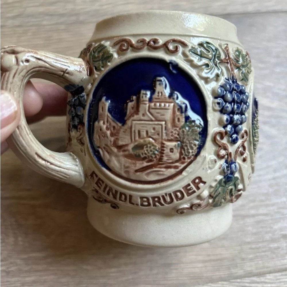 🍺Oktoberfest Gerz Short German Castle Stein Mug Ruine Maus 3.75” West Germany